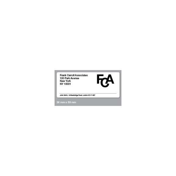 Dymo LW adressetikett i plast, 36x89 mm