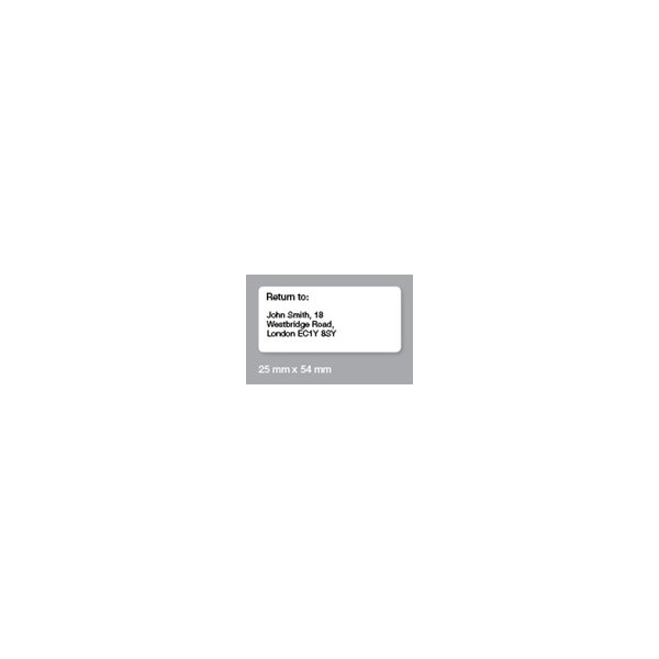 Dymo LW returadressetikett, 25x54 mm