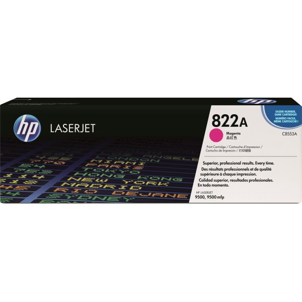 HP 822A/C8553A lasertoner, röd, 25 000 s