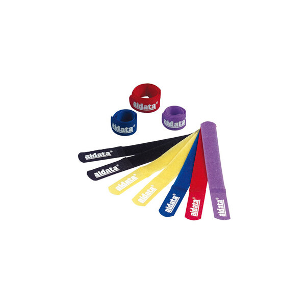 Kabel strips i 5 farver, 10 stk