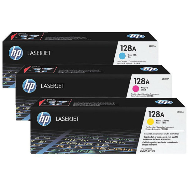 HP 128A/CF371AM lasertoner, 1300 s, 3-pack