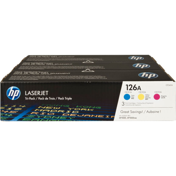 HP CF341A lasertoner 126A/1000 s, 3-pack