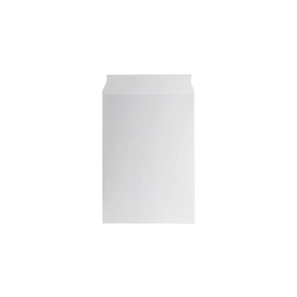 Bong kuvert med pappbaksida, 310x440 mm, vit