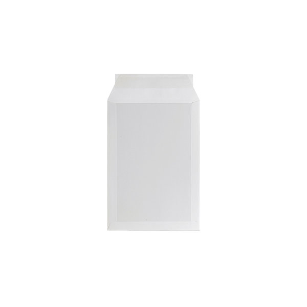 Bong kuvert med pappbaksida, A4, 250x353 mm, vit