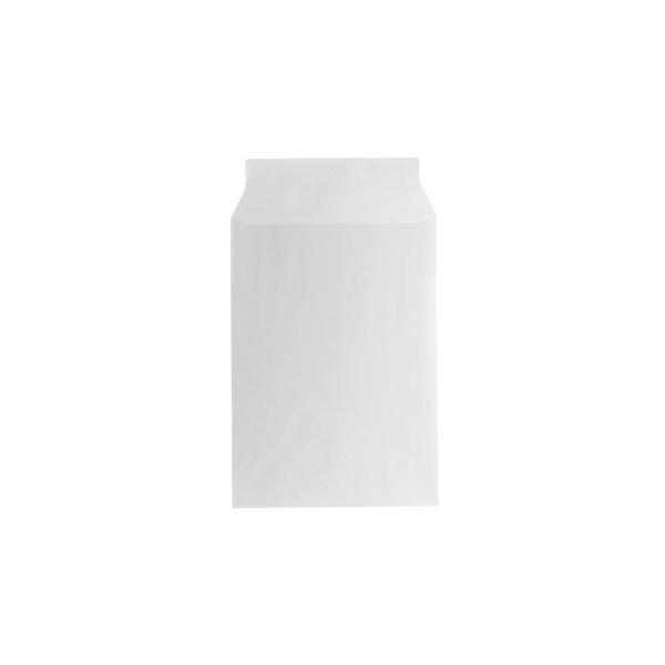 Bong kuvert med pappbaksida, A4, 250x353 mm, vit