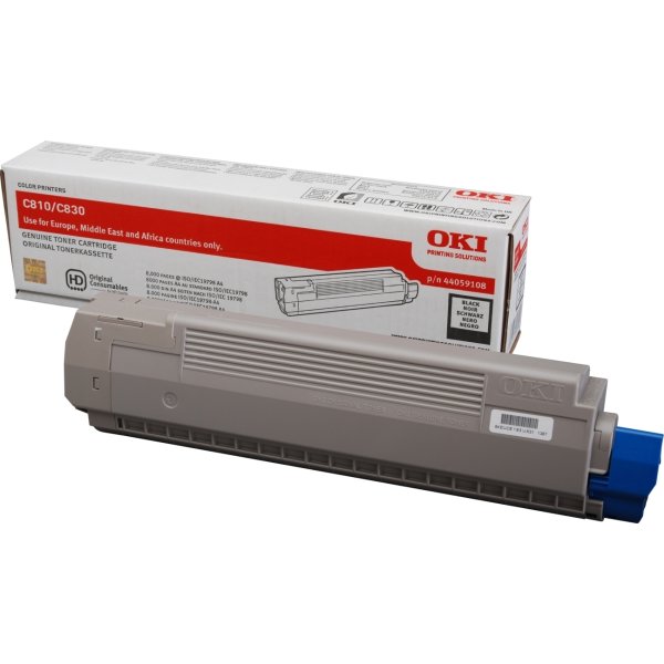 Lasertoner OKI 44059108 Svart 8000 sidor