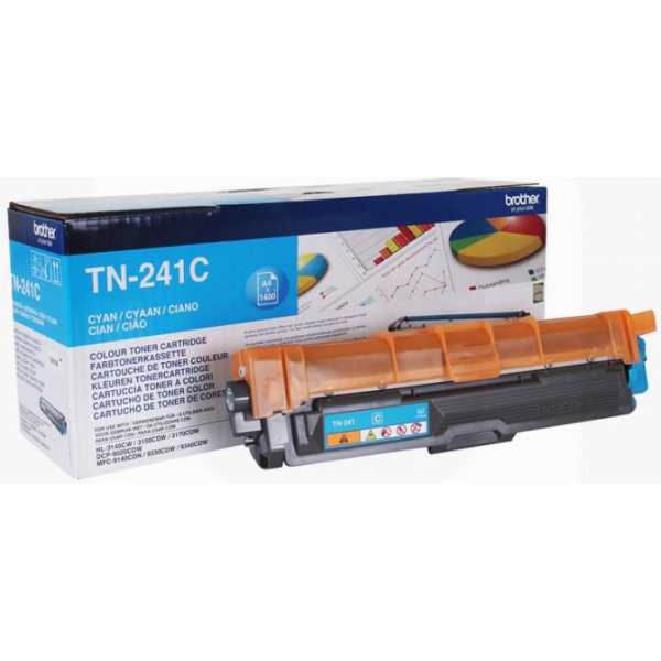 Brother TN241C lasertoner, Cyan, 1400 sider