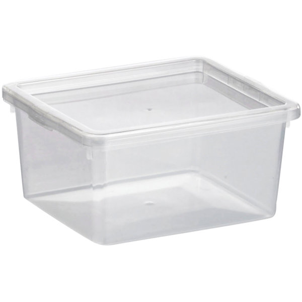 Basic plastlåda inkl. lock, 2,0 liter, klar