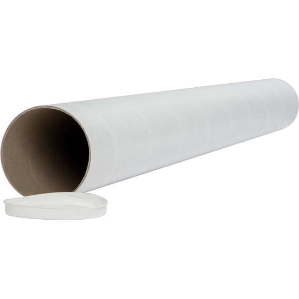 Papprör med lock, Ø100 x 2,0 x 1150 mm