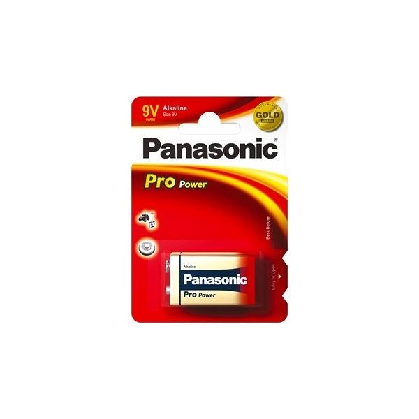 Panasonic strl. 9V Pro Power Gold batteri, 1 st