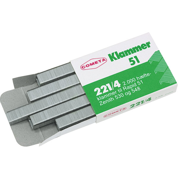 Cometa 221/4 hæfteklammer, 2000 stk.