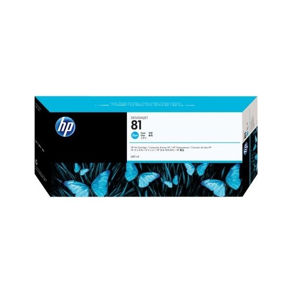 HP nr 81/C4931A bläckpatron, cyan