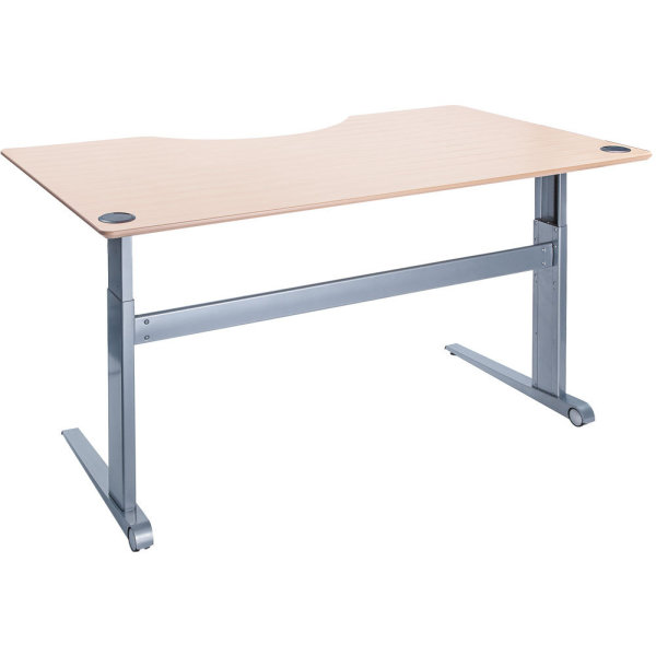 Skrivbord Steady Höj/Sänk 180 cm M. maguttag Bok