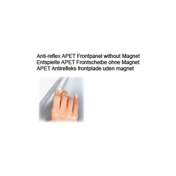 Antirefleks frontplade A3 u/magnet