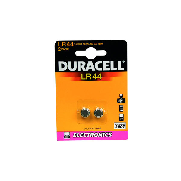 Duracell LR44/AG13 knappcellsbatterier, 2 st