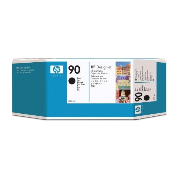 HP nr 90 C5058A bläckpatron, svart, 400 ml