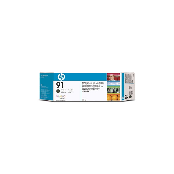 Bläckpatron HP 91/C9464A Mattsvart 775 ml