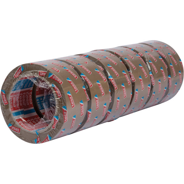 Tesa Packtejp, 50 mm, präglad PVC, brun