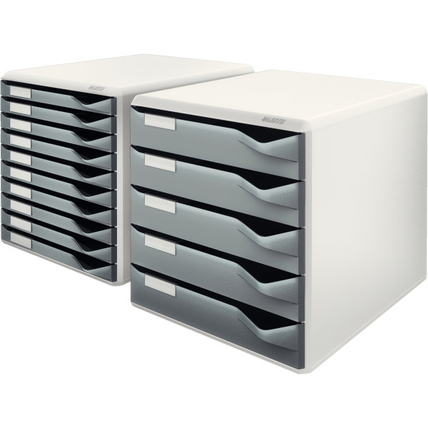 Leitz förvaringsbox med 5 lådor, grå