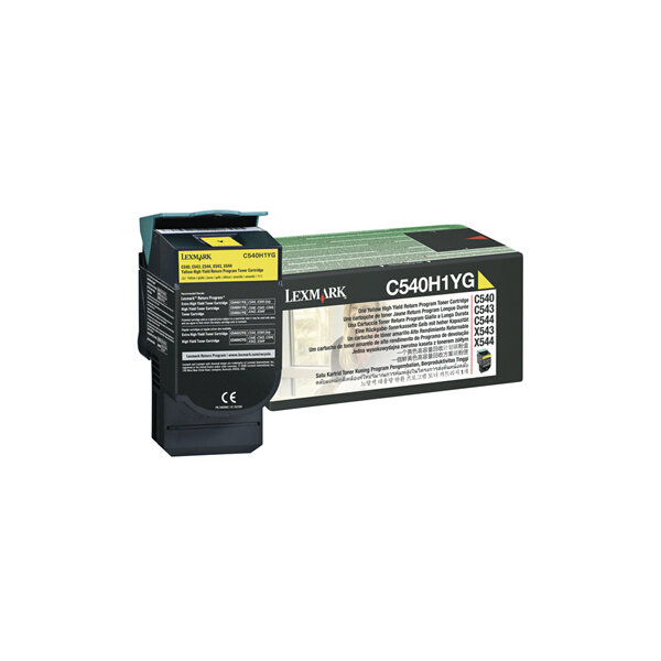 Lasertoner Lexmark C540H1YG Gul 2000 sidor
