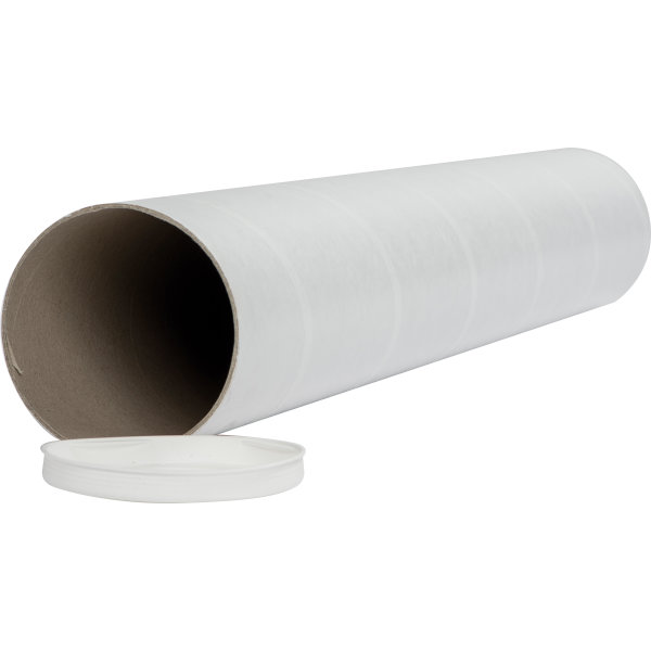 Papprör med lock, Ø100 x 2,0 x 745 mm