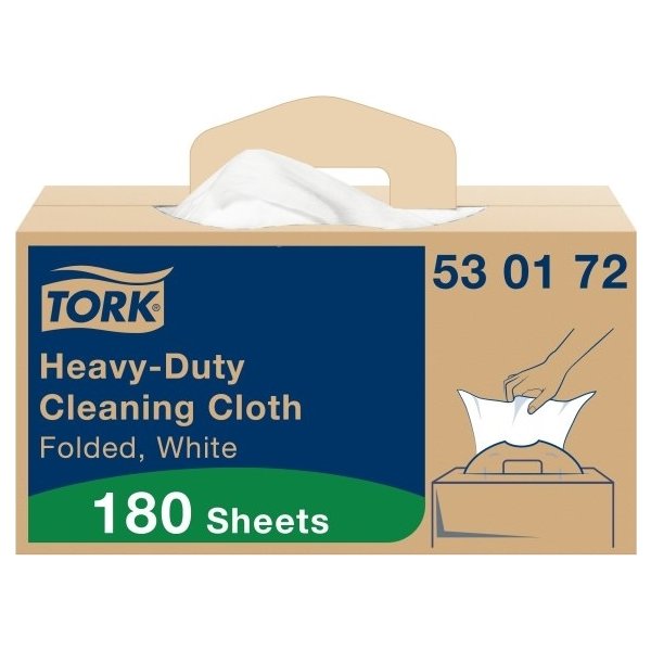 Tork W7 Aftørringsklud kraftig, hvid