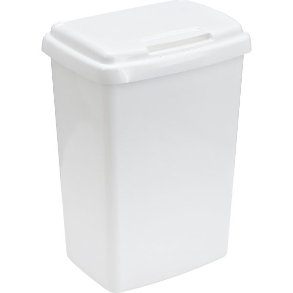 Soptunna i plast 50 l, vit
