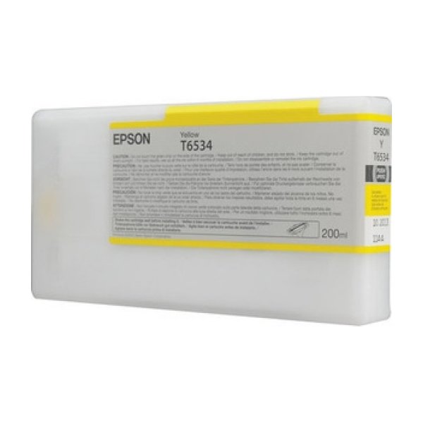 Bläckpatron Epson T6534/C13T653400 Gul 200 ml