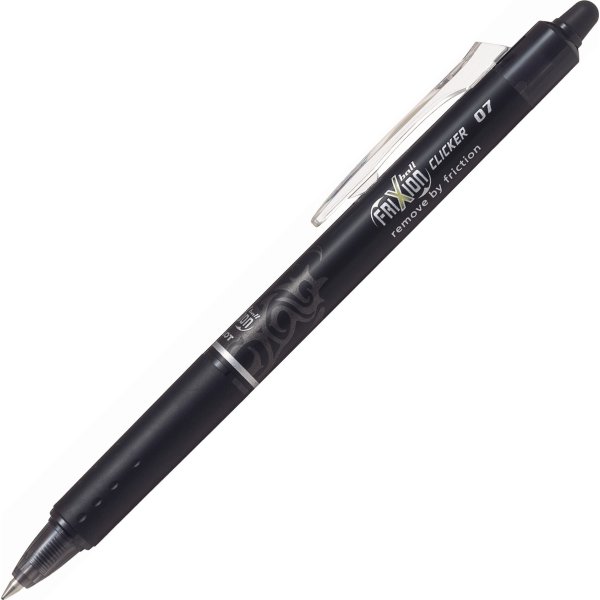 Pilot Frixion Clicker kuglepen, 0,7 mm, sort