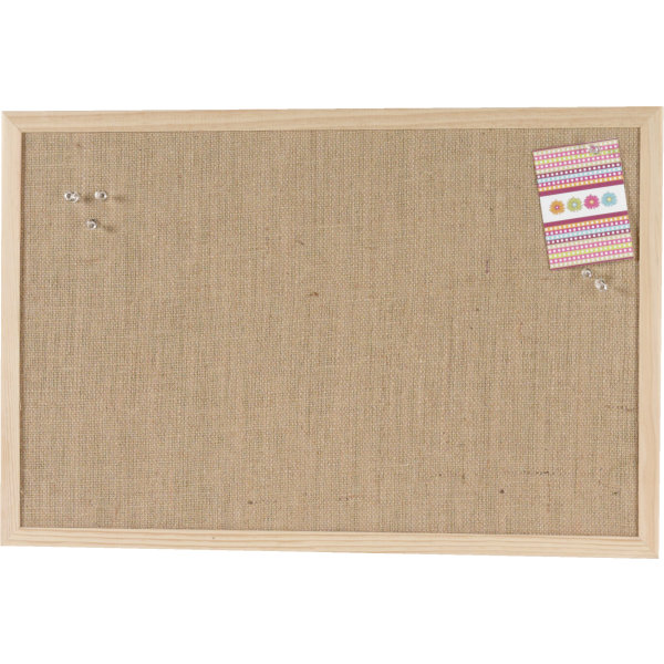 Pinboard opslagstavle, 60 x 100 cm, hessian