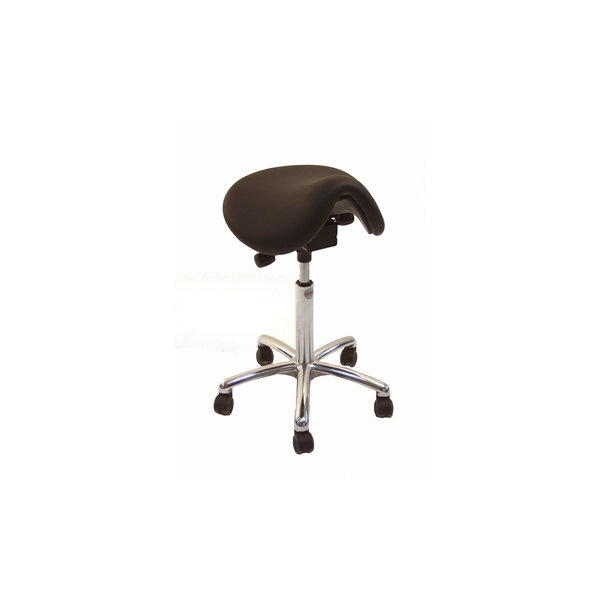 CL Pinto sadelstol, sort, kunstlæder, 58-77 cm