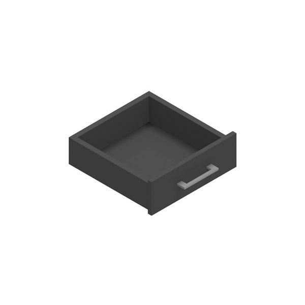 Jive+ enkel låda med lås, antracit laminat D35 cm