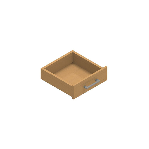 Jive+ enkel låda med lås bokfanér Djup 42 cm