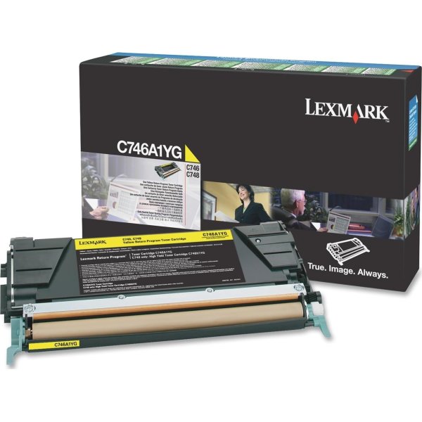 Tonerkassett Lexmark C746A1YG Gul 7000 sidor