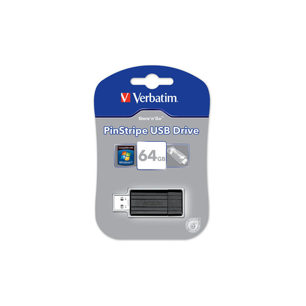 Verbatim Store ‘N’ Go 64 GB USB, svart