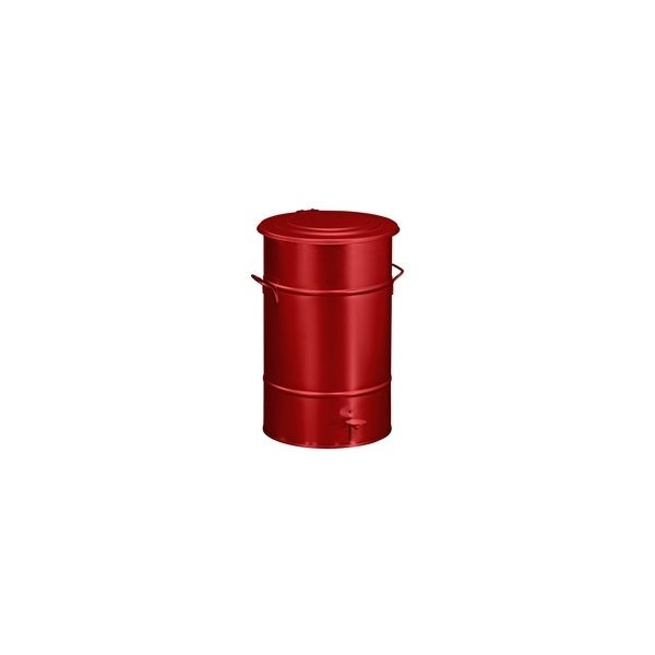 RETRO avfallsbehållare 70 l, fotpedal, röd