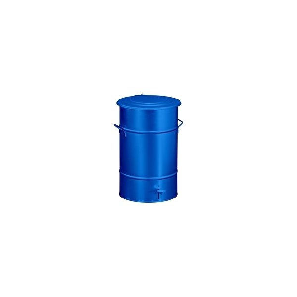 RETRO avfallsbehållare 70 l, fotpedal, blå