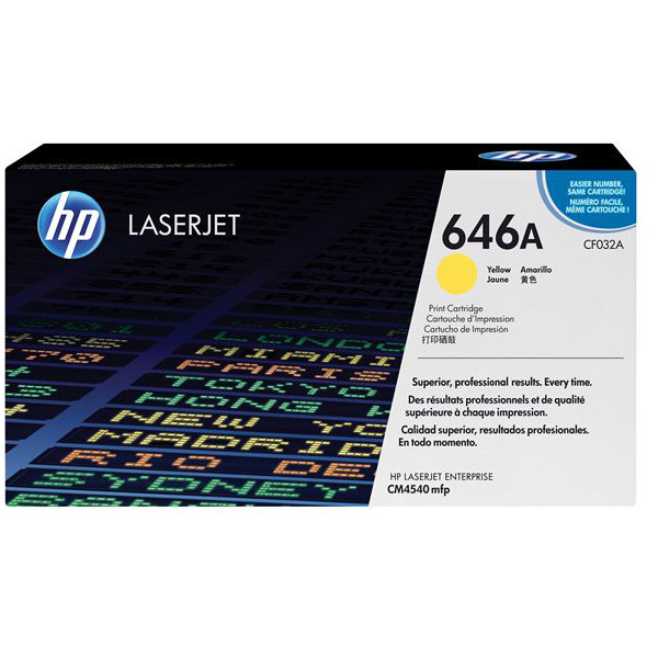 HP 646A/CF032A lasertoner, gul, 12 500 s