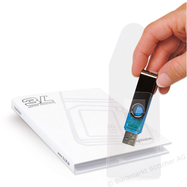 3L USB-ficka, 52,5 x 90 mm, självhäftande, 10 st