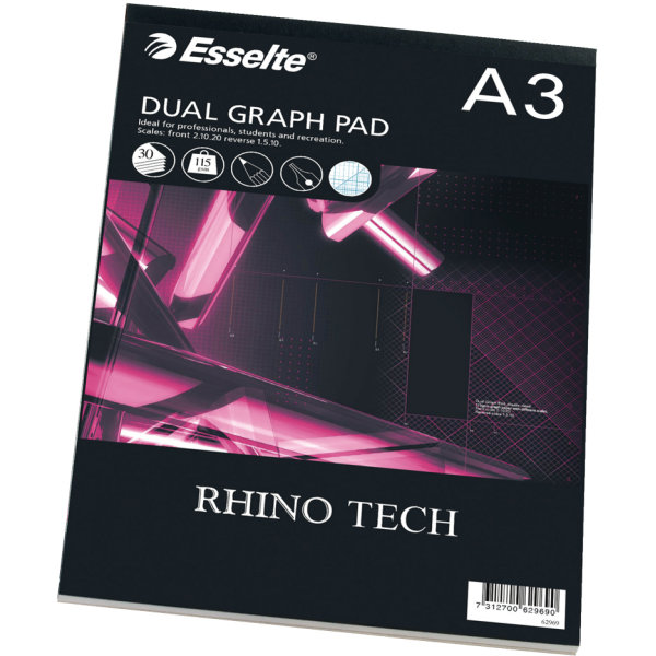Esselte Rhino millimeterpapper A3, 30 ark