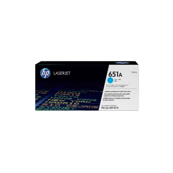 HP 651A/CE341A lasertoner, blå, 16 000 s