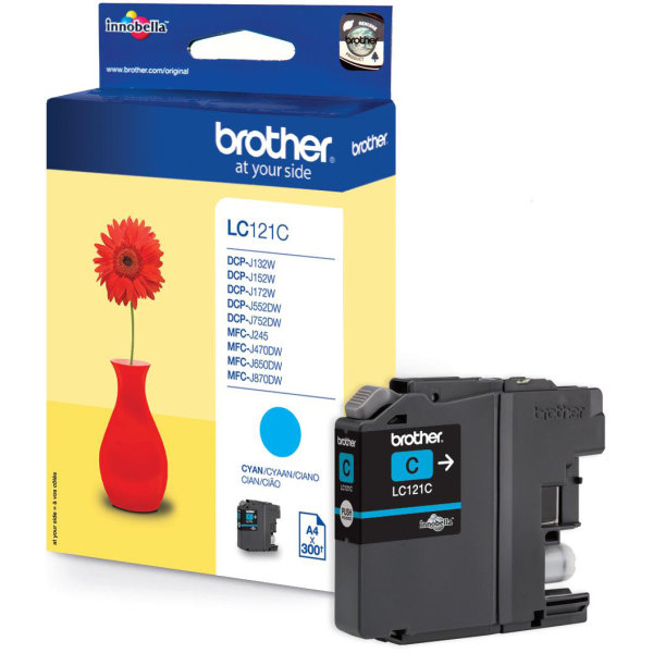 Brother LC121C bläckpatron, cyan, 300 sidor