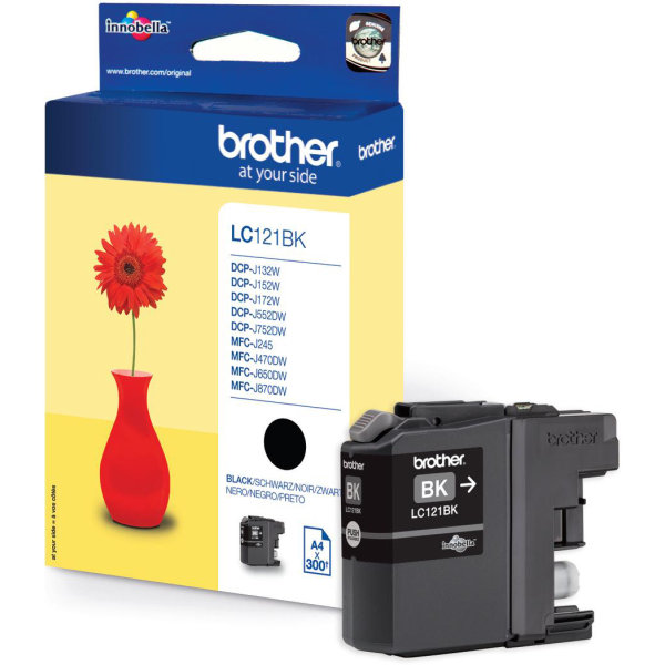 Brother LC121BK bläckpatron, svart, 300 s