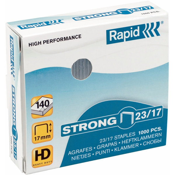 Rapid Strong 23/17 häftklamrar, 1000 st.
