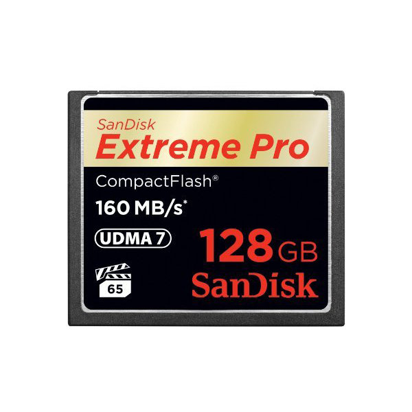 SanDisk Compact Flash Extreme Pro128 GB minneskort