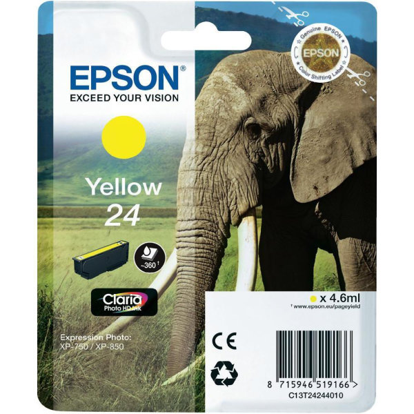 Epson C13T24244012 bläckpatron, gul, 360 s