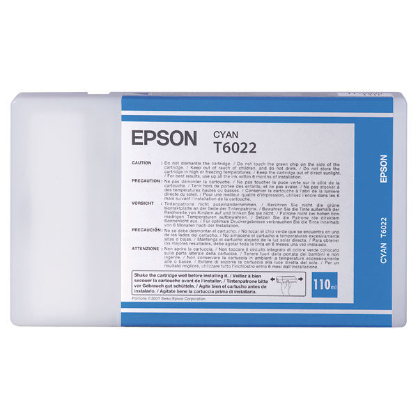 Epson C13T602200 bläckpatron, cyan, 110 ml