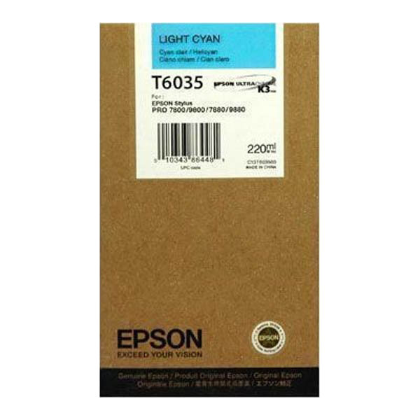 Bläckpatron Epson C13T603500 Ljusblå 220 ml