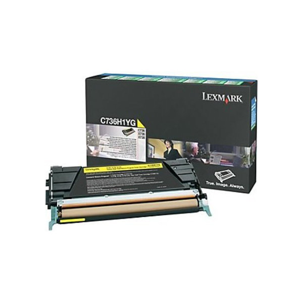 Lexmark C736H1YG lasertoner, gul, 10000s