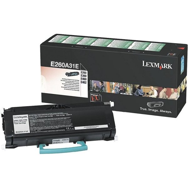 Lasertoner Lexmark E260A31E Svarta 3500 sidor